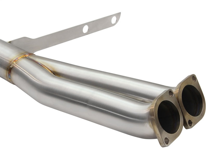 Embout poli aFe MACHForce XP SS-304 de 3,0 à 2,5 pouces de diamètre pour échappement arrière de catalyseur 11-13 BMW 335i (E90/E92) 3,0 L