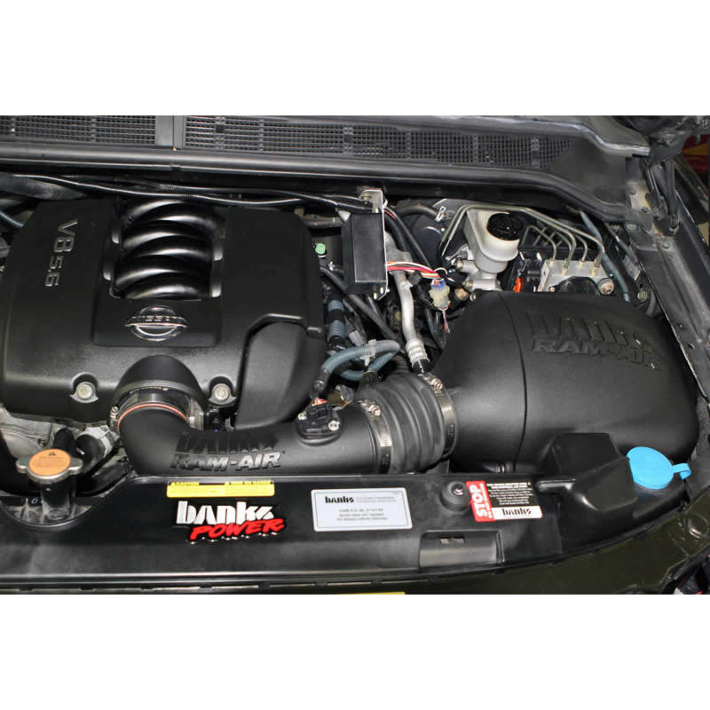 Système d'admission d'air Ram-Air Banks Power 04-14 Nissan 5.6L Titan - Filtre sec