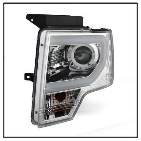 Phares de projecteur Spyder Ford F150 09-14 Modèle halogène - Barre lumineuse DRL Chrm PRO-YD-FF15009-LBDRL-C