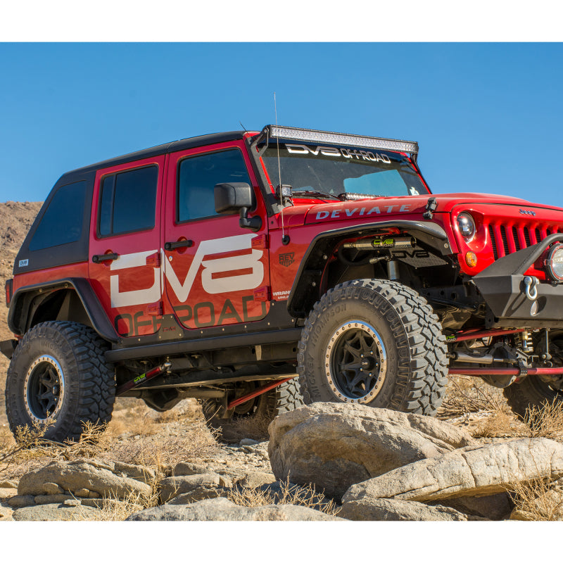 Garde-boue avant et arrière à tube plat DV8 Offroad 07-18 Jeep Wrangler JK