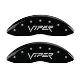 Couvre-étriers MGP 4 gravés à l'avant Gen 2/Viper gravés à l'arrière Gen 2/Snake finition noire argent ch