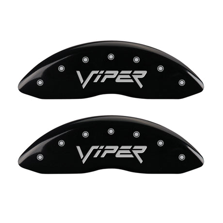 Couvre-étriers MGP 4 gravés à l'avant Gen 2/Viper gravés à l'arrière Gen 2/Snake finition noire argent ch