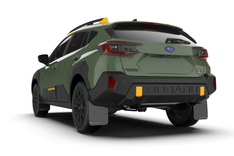 Rally Armor - Subaru Crosstrek 2024 (Wilderness uniquement) Garde-boue UR noir avec logo gris - Aucun perçage requis