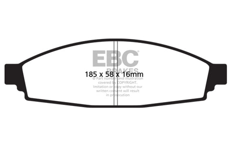 Plaquettes de frein avant EBC 03-06 Lincoln Aviator 4.6 Yellowstuff