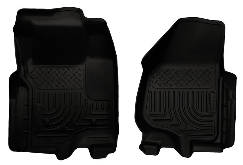 Revêtements de sol noirs Husky Liners 11-12 pour Ford Super Duty Crew et Extended Cab WeatherBeater Front Row