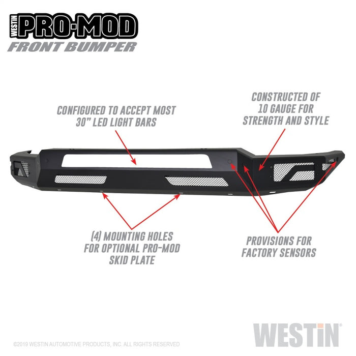 Westin 2019 Dodge Ram 1500 (à l'exclusion des modèles 1500 Classic et Rebel) Pare-chocs avant Pro-Mod