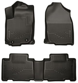 Revêtements de sol avant et 2e siège noirs Husky Liners 14 pour Toyota Corolla Weatherbeater