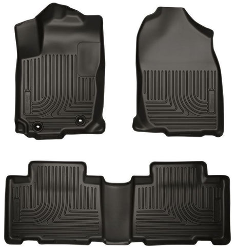 Revêtements de sol avant et 2e siège noirs Husky Liners 14 pour Toyota Corolla Weatherbeater