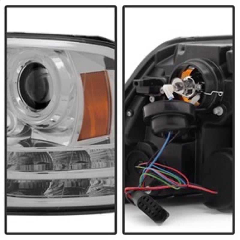 Phares de projecteur Spyder Dodge Ram 13-15 Barre lumineuse DRL Chrome PRO-YD-DR13-LBDRL-C