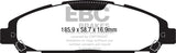 Plaquettes de frein avant EBC 15+ Ford Mustang 2.3 Turbo Yellowstuff