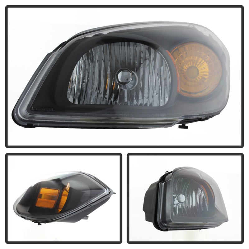 xTune Chevy Cobalt 05-10 Crystal Headlights Black HD-JH-CCOB05-AM-BK