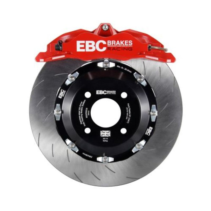 Kit de gros freins avant EBC Racing 12-17 Ford Fiesta ST (Mk7) Red Apollo-4 avec étriers et rotors de 330 mm