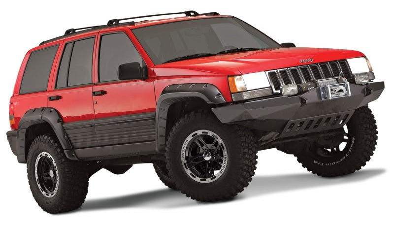 Élargisseurs de style découpé Bushwacker 93-98 Jeep Grand Cherokee 4 pièces - Noir