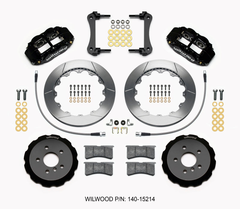 Kit de chapeau avant Wilwood Narrow Superlite 6R 12,88 pouces 2014-2015 Mini Cooper avec lignes