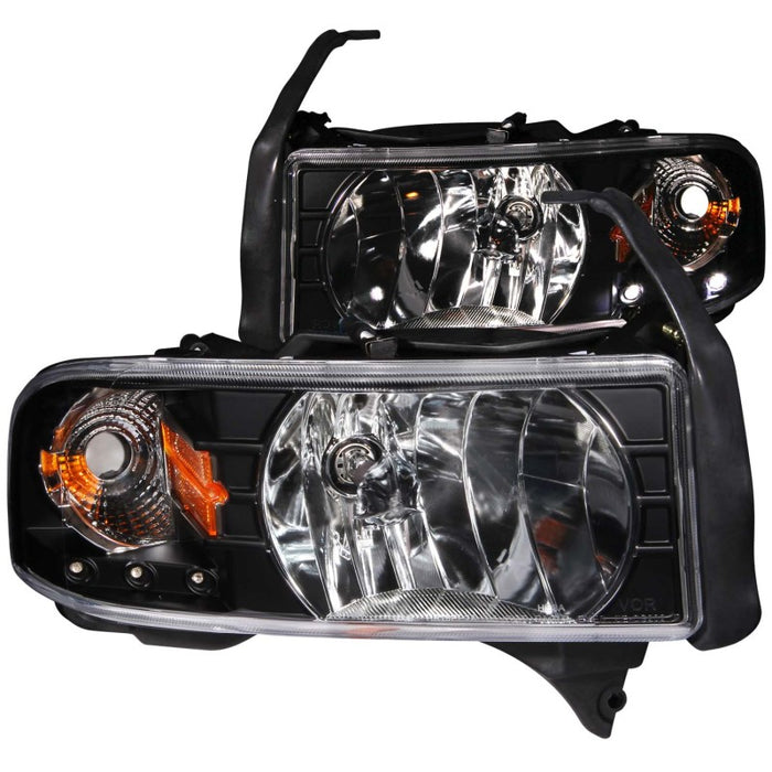 Phares ANZO 1994-2001 Dodge Ram Crystal Noir avec LED