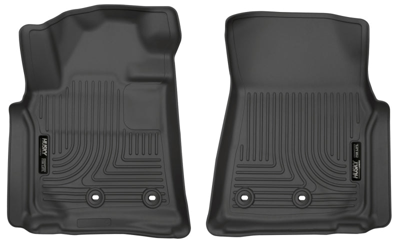 Revêtements de sol avant noirs Husky Liners 13-16 Lexus LX570 / 13-16 Toyota Land Cruiser Weatherbeater