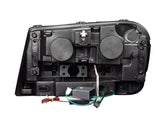 Phares de projecteur ANZO 2002-2009 Chevrolet Trailblazer avec halo noir