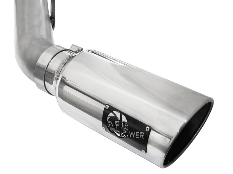 aFe Atlas Exhaust 4 pouces DPF-Back échappement embout poli en acier aluminisé 11-14 Ford Diesel Truck V8-6.7L