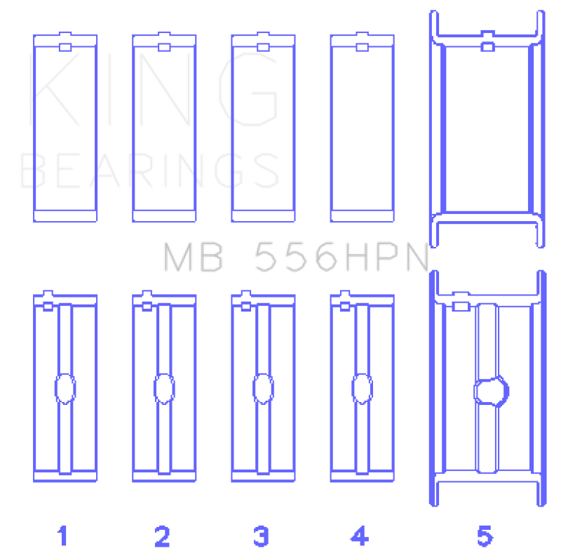 King Engine Bearings Chevrolet 396-502 Gen IV/V/VI Main Bearing Set