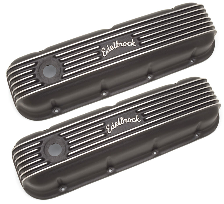 Cache-culbuteurs Edelbrock Classic Series Chevrolet 1965 et plus tard 396-502 V8 Noir