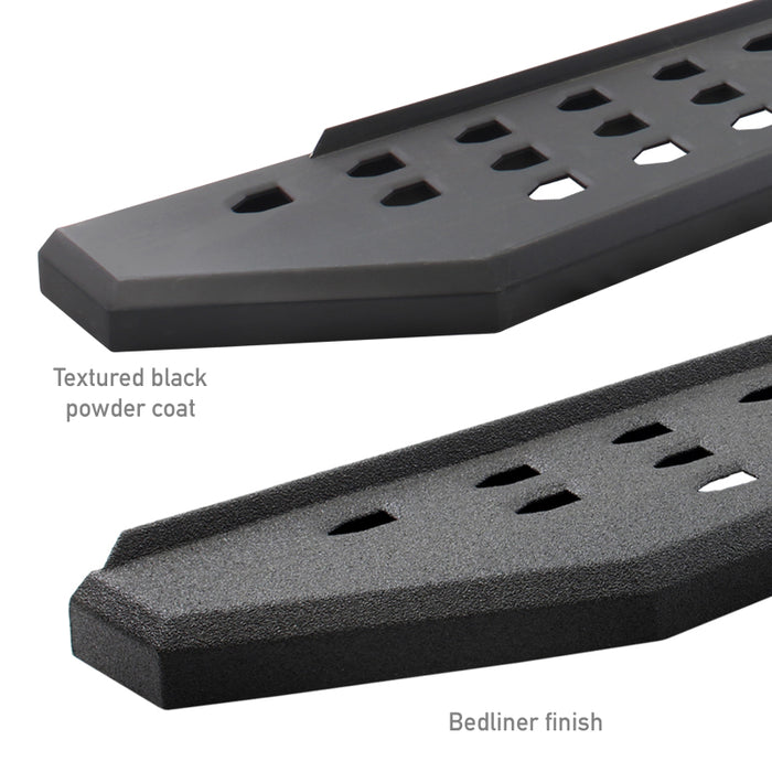 Marchepieds Go Rhino RB20 57 po Longueur de cabine - Tex. Blk (aucun perçage/supports de montage requis)