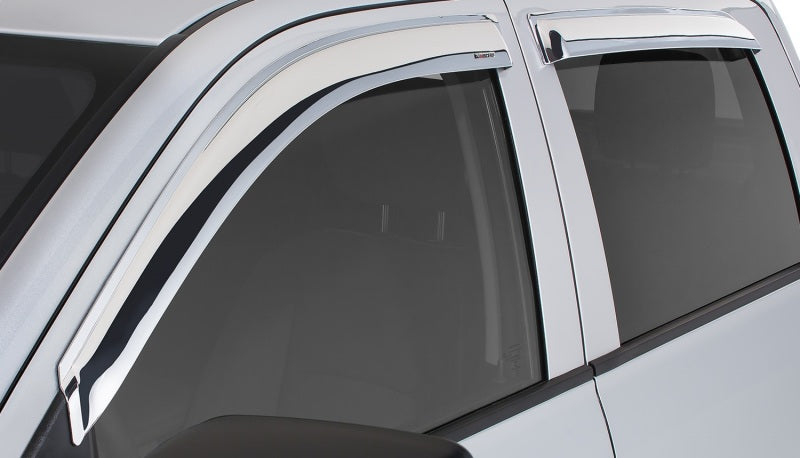 Déflecteur de vent latéral Tape-Onz pour camionnette Dodge Ram 1500 à cabine allongée Stampede 2009-2018, 4 pièces - Chrome