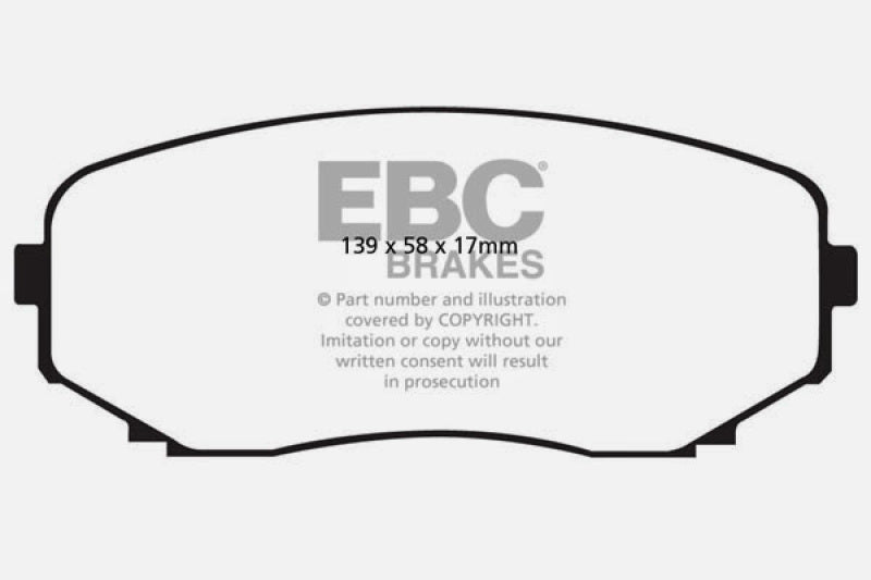 Plaquettes de frein avant EBC Greenstuff pour Ford Edge 2.0 Turbo 11-14