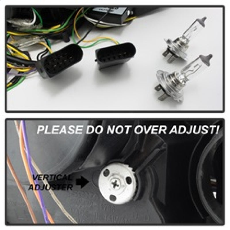 Phares Spyder Mercedes W221 Classe S 07-09 - Modèle HID uniquement - Chrome PRO-YD-MBW22107-HID-DRL-C