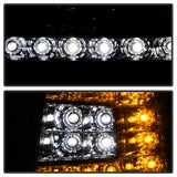 xTune Ford F150 97-03 Crystal Headlights w/ Clear LED Corners Chrome HD-ON-FF15097-LED-SET-C