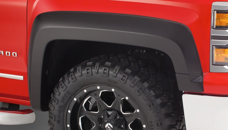 Élargisseurs d'aile style extension Bushwacker 15-18 Chevy Silverado 2500 HD Fleetside 4 pièces - Noir
