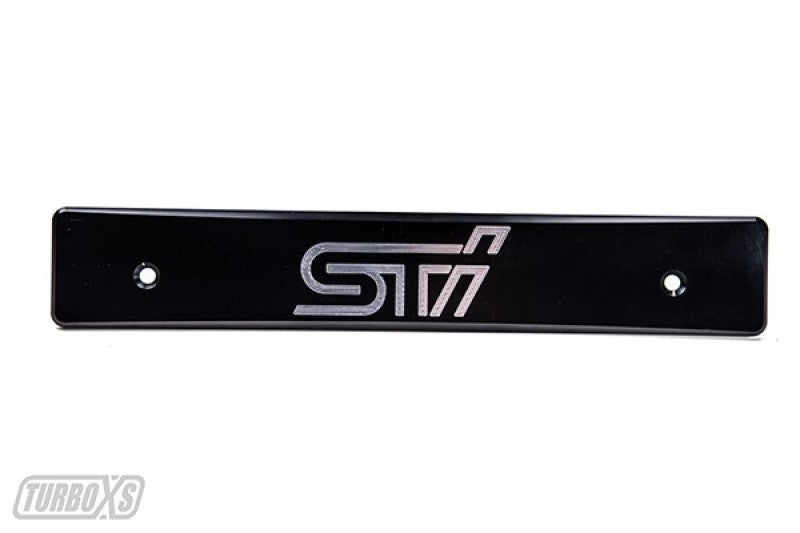 Suppression de la plaque d'immatriculation en aluminium billette pour Subaru WRX/STi Turbo XS 15-17, logo STi usiné noir