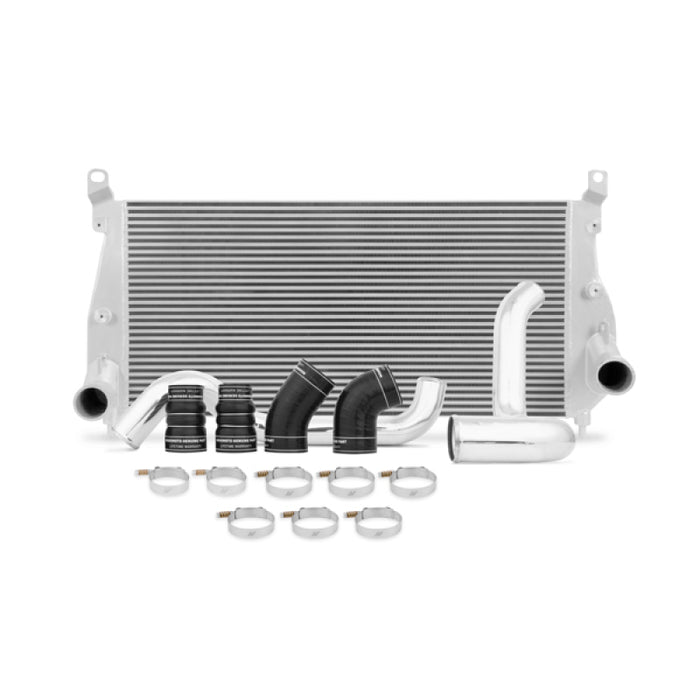 Kit de refroidisseur intermédiaire Duramax Mishimoto 02-04.5 Chevrolet 6,6 L avec tuyaux (argent)