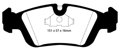 Plaquettes de frein avant EBC 96-98 BMW Z3 1.9 Yellowstuff