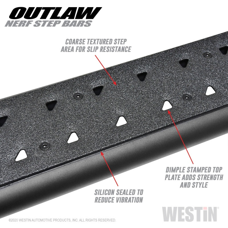 Marchepieds Westin 2020 Jeep Gladiator Outlaw Nerf – Noir texturé