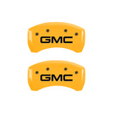 MGP 4 Caliper Covers Engraved Front & Rear GMC Yellow Finish Black Char 2019 GMC Arcadia