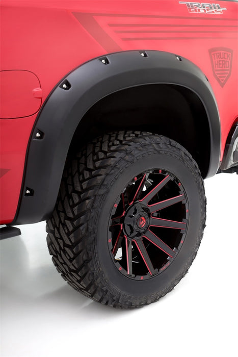 Bushwacker 19-21 Chevrolet Silverado 1500 Flares de style poche 2 pièces ARRIÈRE - Noir