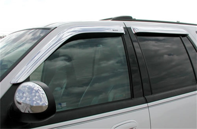 Stampede 1998-2017 Lincoln Navigator Tape-Onz Sidewind Deflector 4pc - Chrome