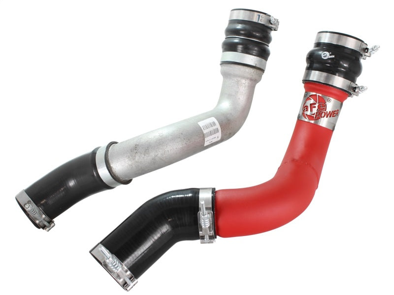 Kit de tubes de refroidisseur intermédiaire rouges aFe BladeRunner 3 pouces pour côté chaud et froid pour Dodge RAM Diesel 6,7 L (td) 13-14