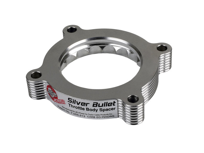 Entretoise de corps de papillon aFe 11-14 Ford Mustang/11-14 Ford F-150 V6 3,7 L Silver Bullet - Argent