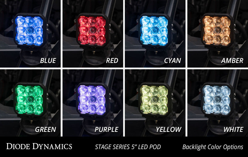 Kit de pods LED pour montant A Polaris RZR SS5 Sport 20-Present de Diode Dynamics - Combo jaune