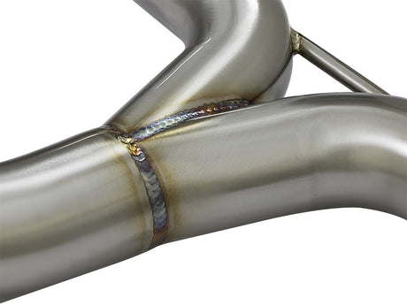 aFe POWER Takeda 16-17 Honda Civic I4-1.5L (t) 2.5-2.25in 304 SS CB Échappement à double sortie Embouts bleus