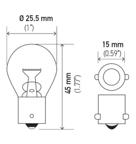 Ampoule Hella 1156 12V 27W BA15s S8