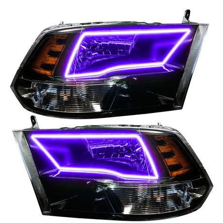 Phares Oracle Lighting 09-18 RAM 1500 Sport Halo - Boîtier noir sans contrôleur VOIR LA GARANTIE