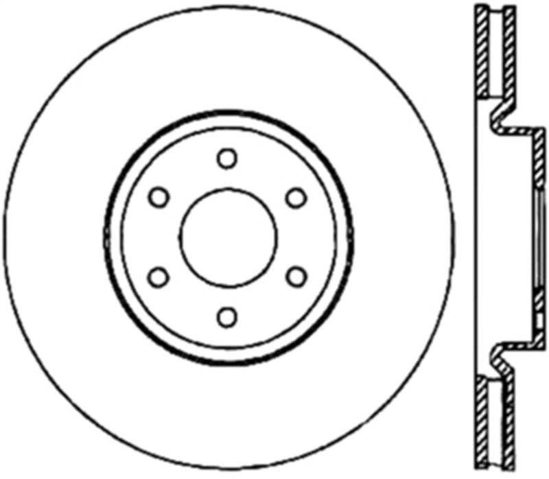 Rotor fendu avant droit StopTech Sport (CRYO) 05-18 Nissan Frontier