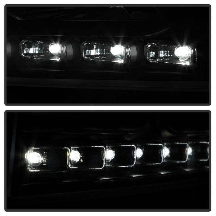 Phares à LED en cristal Xtune Dodge Charger 06-10 1 pièce Noir HD-ON-DCH05-1PC-LED-BK