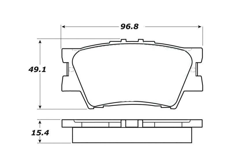 StopTech Street Touring 16-17 Toyota Camry Rear Brake Pads