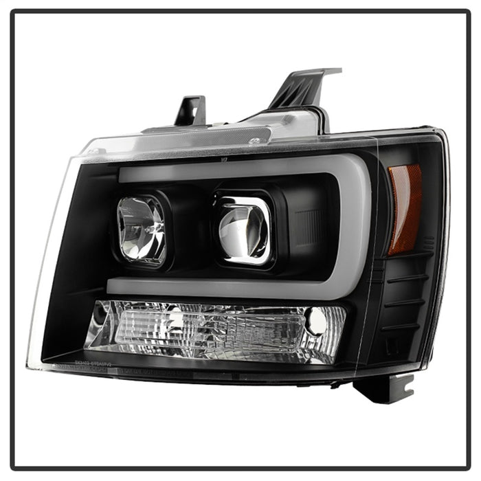 Phares de projecteur Spyder 07-14 Chevy Suburban/1500/2500/Tahoe V2 noirs PRO-YD-CSUB07V2-DRL-BK