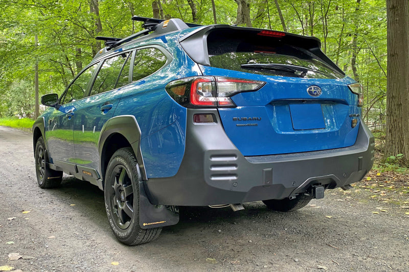 Rally Armor 2022 Subaru Outback Wilderness Black Mud Flap Wild Orange Logo