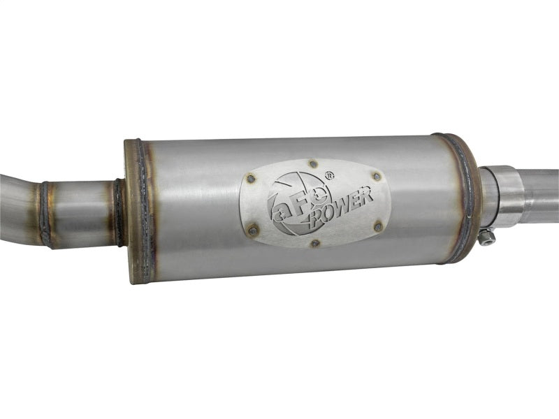 Échappement aFe Rebel Series CB 2,5 pouces à double sortie centrale SS avec embout poli 07-15 Jeep Wrangler 3,6 L/3,8 L V6