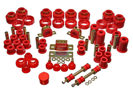 Ensemble de bagues principales Hyper-flex rouges pour pick-up 1/2, 3/4, 1 tonne de Chevy/GMC 88-98 à 2 roues motrices Energy Suspension